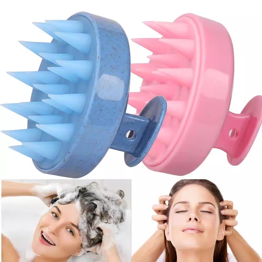 Dry Brush Body - Silikon Shampoo Bürstenkopf Kopfhaut Massage Kamm