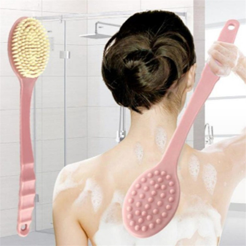 Dry Brush Body - Neuer weicher Körperbürsten-Duschschwamm mit langem Griff,