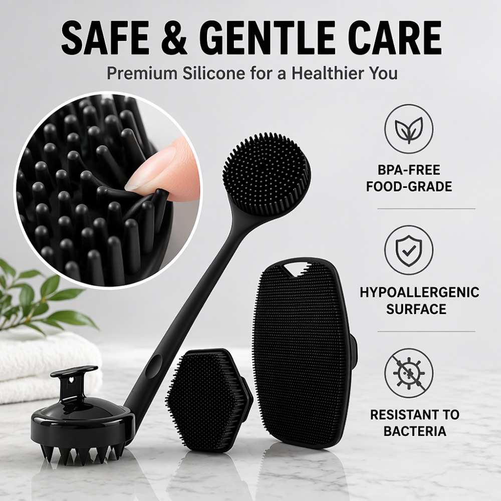 4-teiliges Set Silikon-Körperb – Dry Brush Body Bewertung und Preis